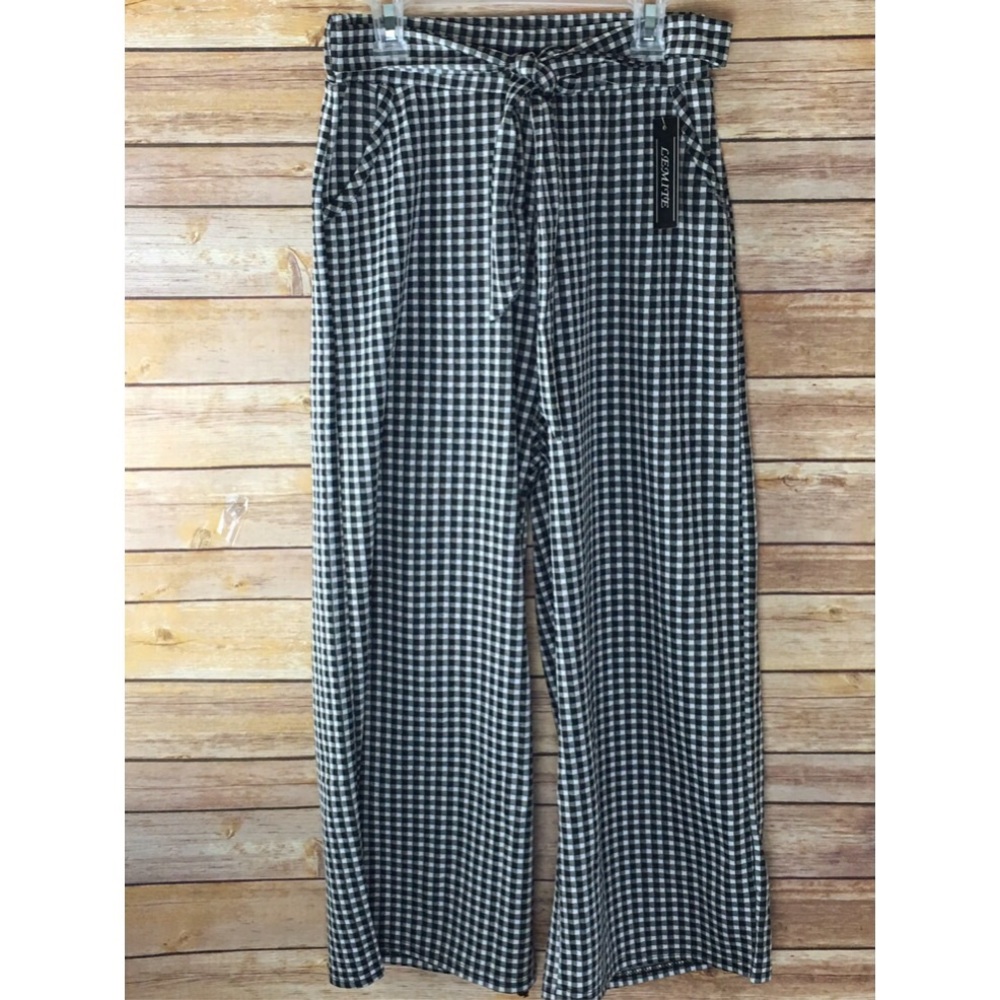 NWT |Lemite | Checkered Cropped Pants